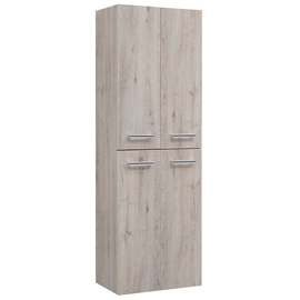 Пенал Dreja, 50 см, 4 дверцы, 4 стеклянные полки, дуб кантри, 77.0302D - фото, отзывы, цена